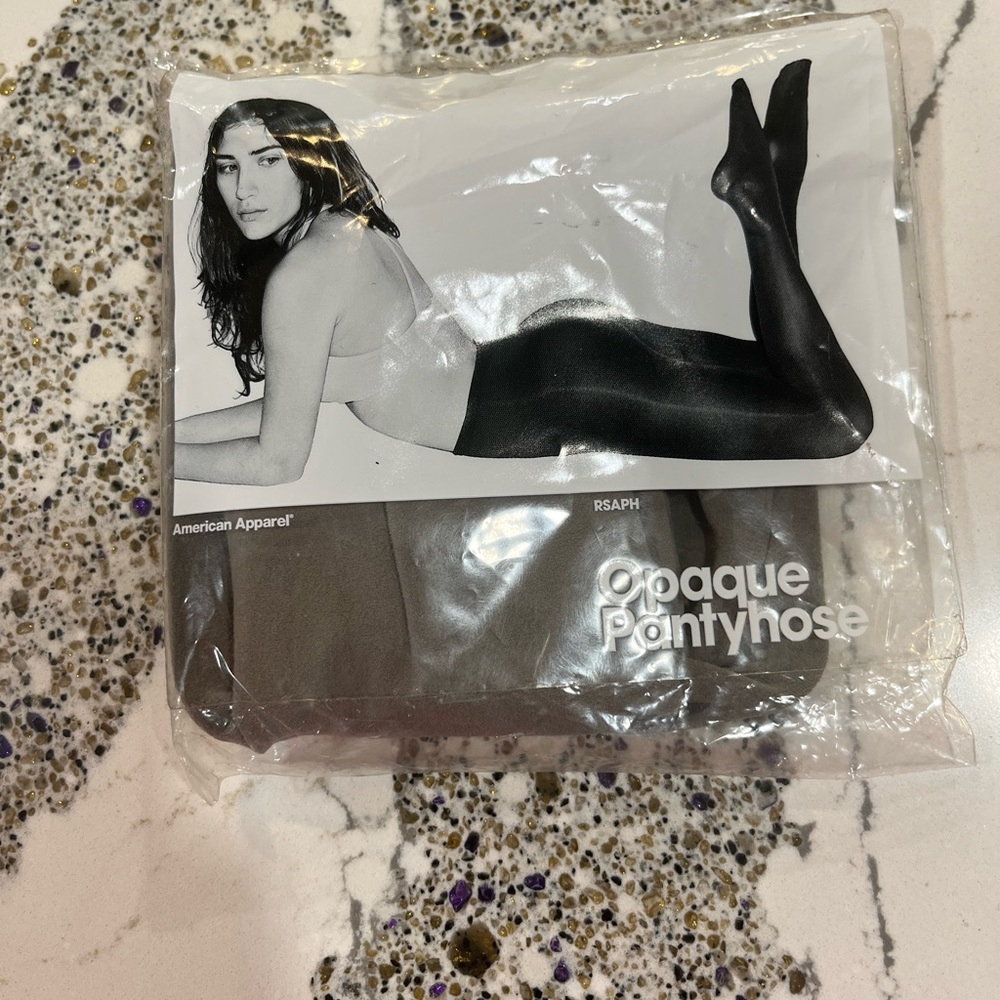 American Apparel Grey Opaque Tights